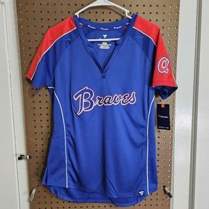 Fanatics Women's Atlanta Braves Branded RoyalBlue/Red True Classic Raglan Jersey